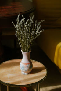 Close-up of vase on table