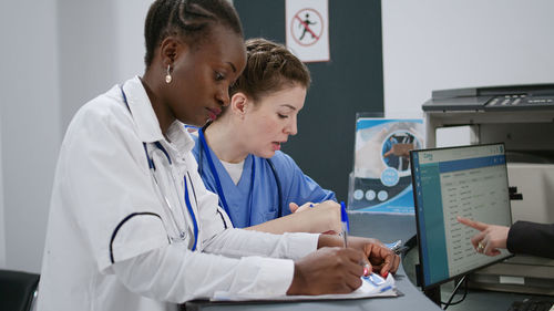 Doctor working at clinic