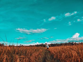 Young man standing on land