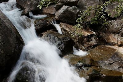 Scenic view of waterfall