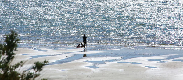 Man on sea shore