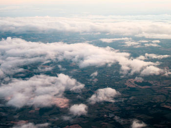 High angle view of clouds in sky