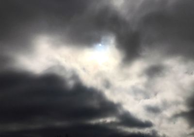 Low angle view of storm clouds in sky