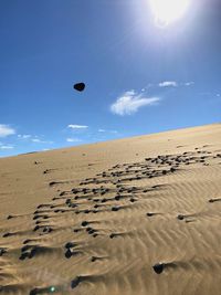 Scenic view of desert against sky