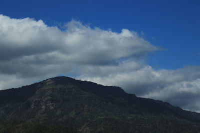 Low angle view of mountain against sky