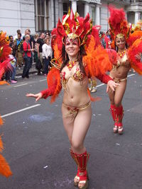 Woman dancing in traditional clothing