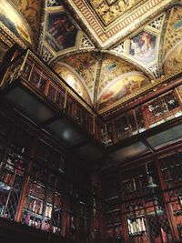 Low angle view of ceiling of cathedral