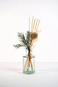 Close-up of an oil diffuser against white background