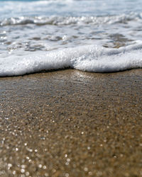 Waves rushing towards shore