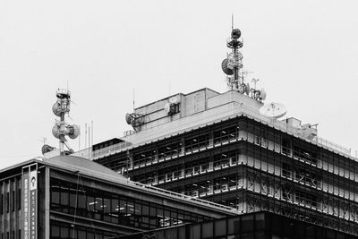 Low angle view of building against clear sky