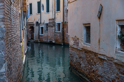 Canal amidst buildings