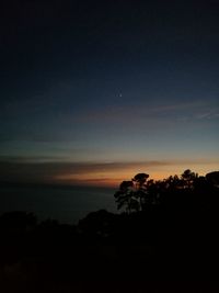 Scenic view of sea against sky at sunset