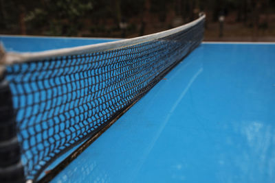Close-up of net on table tennis
