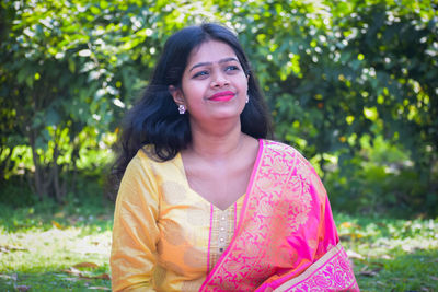 Portrait of smiling woman