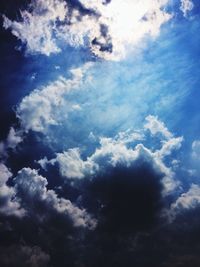 Low angle view of cloudy sky