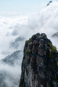 Rock formation against sky