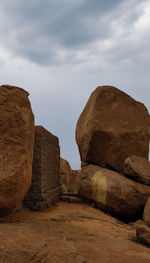 Rock formations against sky