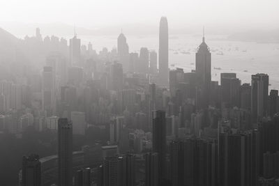 Aerial view of buildings in city