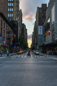 City street with buildings in background