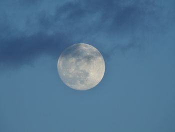 Low angle view of moon against sky