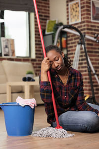 Young woman using mobile phone