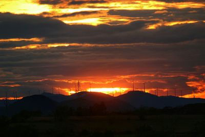 Scenic view of landscape against cloudy sky