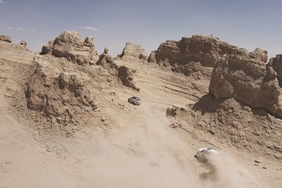 Scenic view of desert against sky