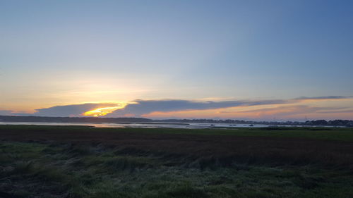 View of sea at sunset