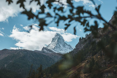 Scenic view on the majestic matterhorn 