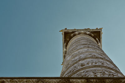 Low angle view of historical building against clear sky