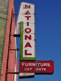 Low angle view of road sign