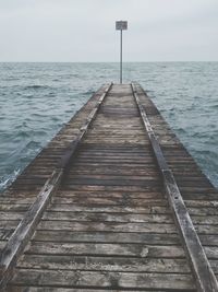 Pier over sea against sky