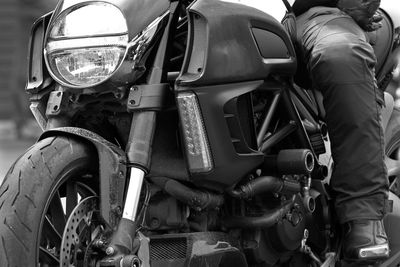 Train parked at night