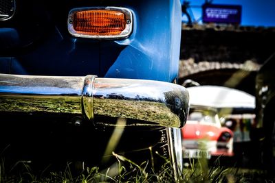 Bumper of old fashioned car