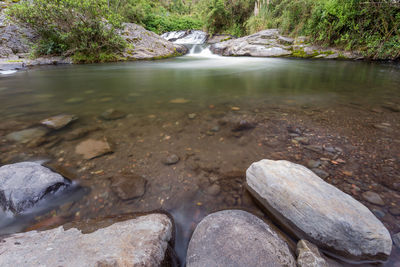 River flowing through rocks