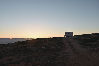 Scenic view of mountains against clear sky