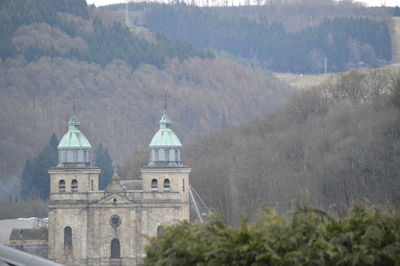 High angle view of cathedral against sky