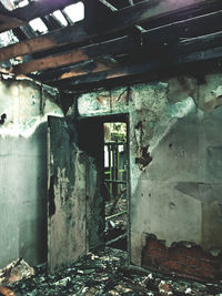 Interior of abandoned building