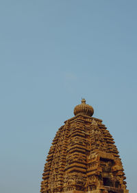 Low angle view of temple against clear sky