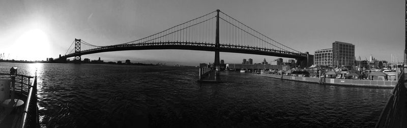 View of suspension bridge