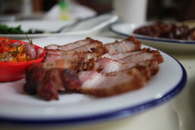 Close-up of meal served in a plate