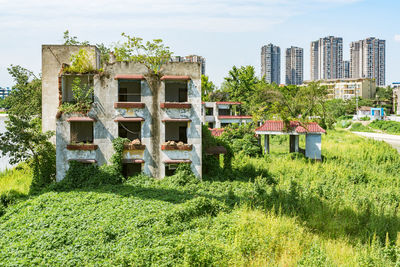 Exterior of abandoned building