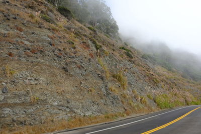 Road passing through mountains