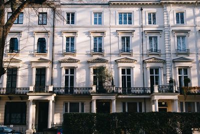 Low angle view of building in city