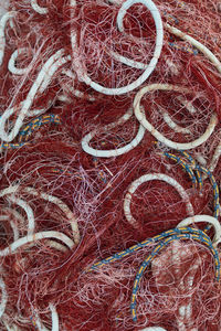 Full frame shot of fishing net