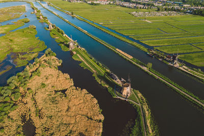 High angle view of cityscape