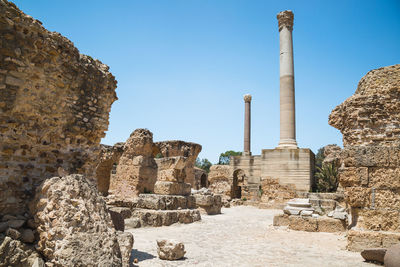 Ruins of the baths of antoninus. carthage, tunisia