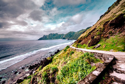 Road to heritage village of chavayan, sabtang, batanes, philippines.