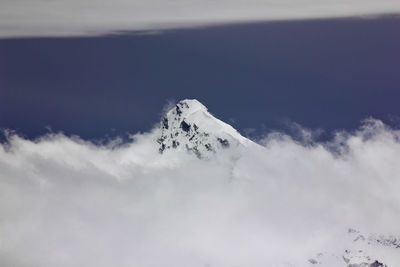 Scenic view of snow covered landscape against sky