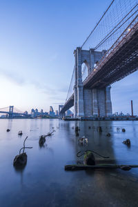 View of bridge over river